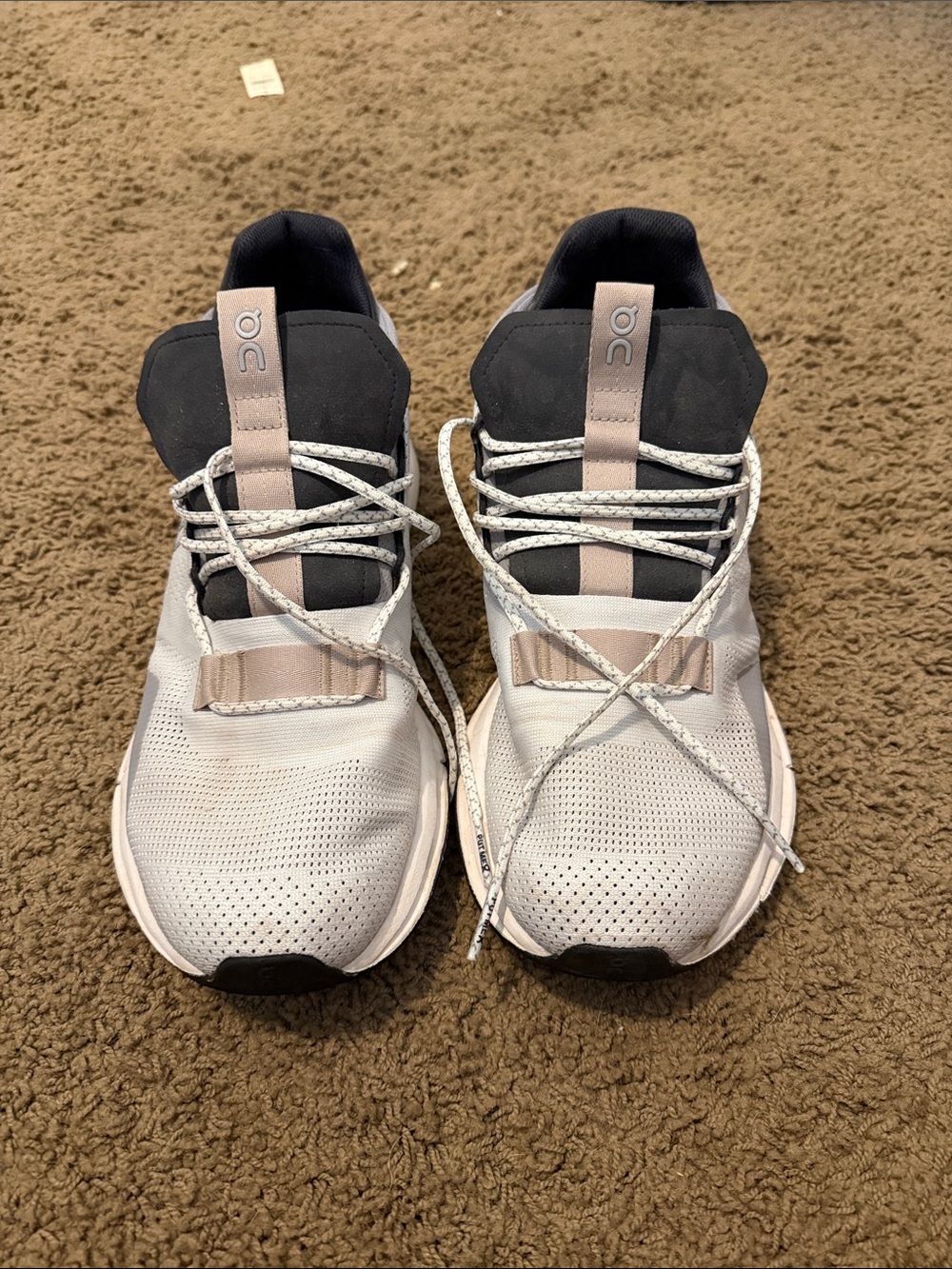 On Running Sneakers in Light Gray, Black and Beige